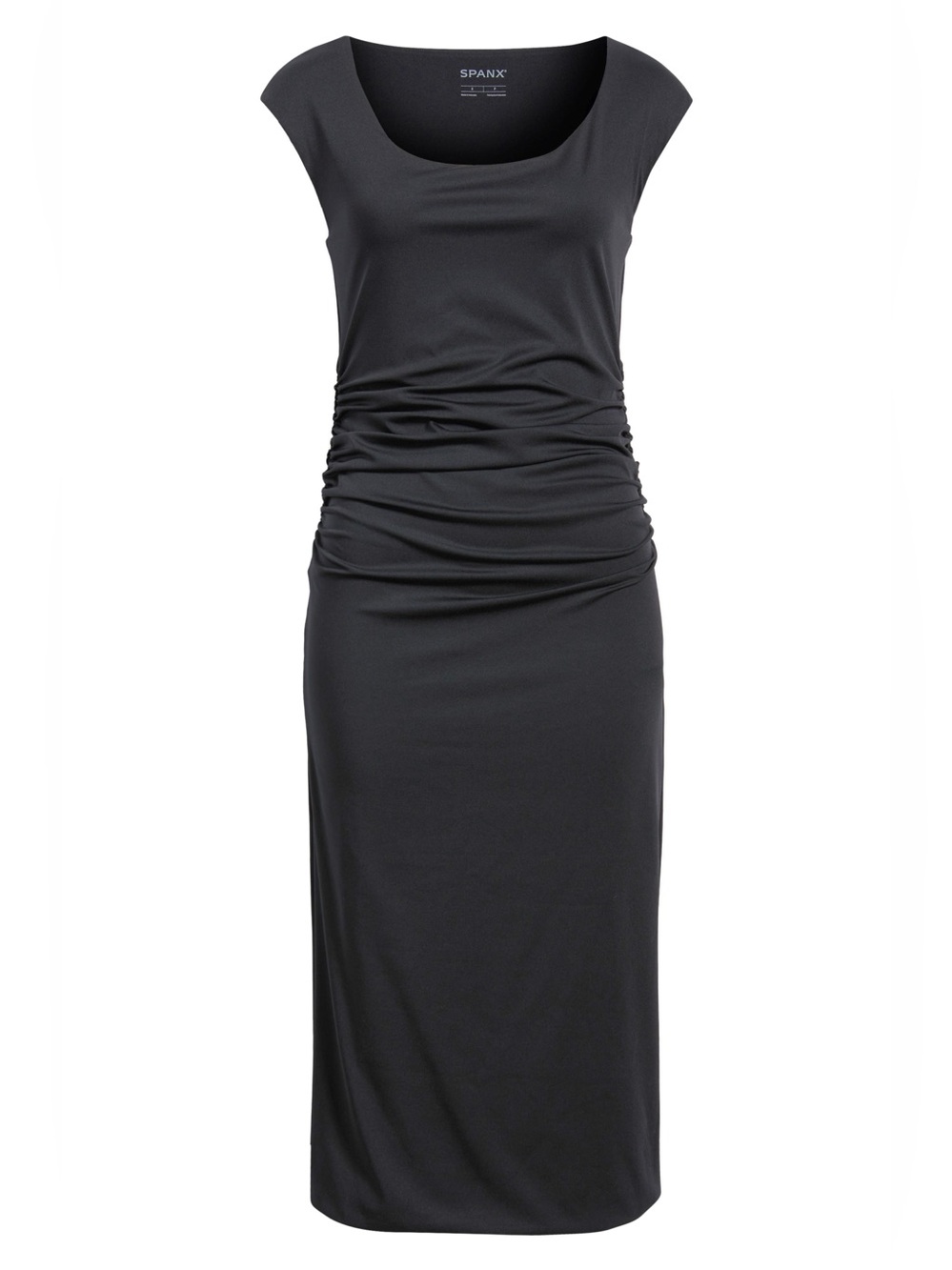 Spanx Ruched Scoop Neck Midi Dress